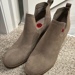 Toms Taupe Ankle Booties